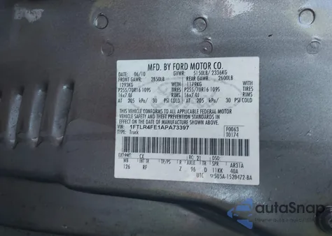 2010 Ford Ranger Sport/Xlt из США, поврежденный, VIN 1FTLR4FE1APA73397